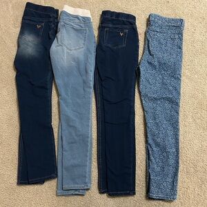 Girl’s skinny jeggings jeans 10/12 Justice, Wondernation, SO, lightly used